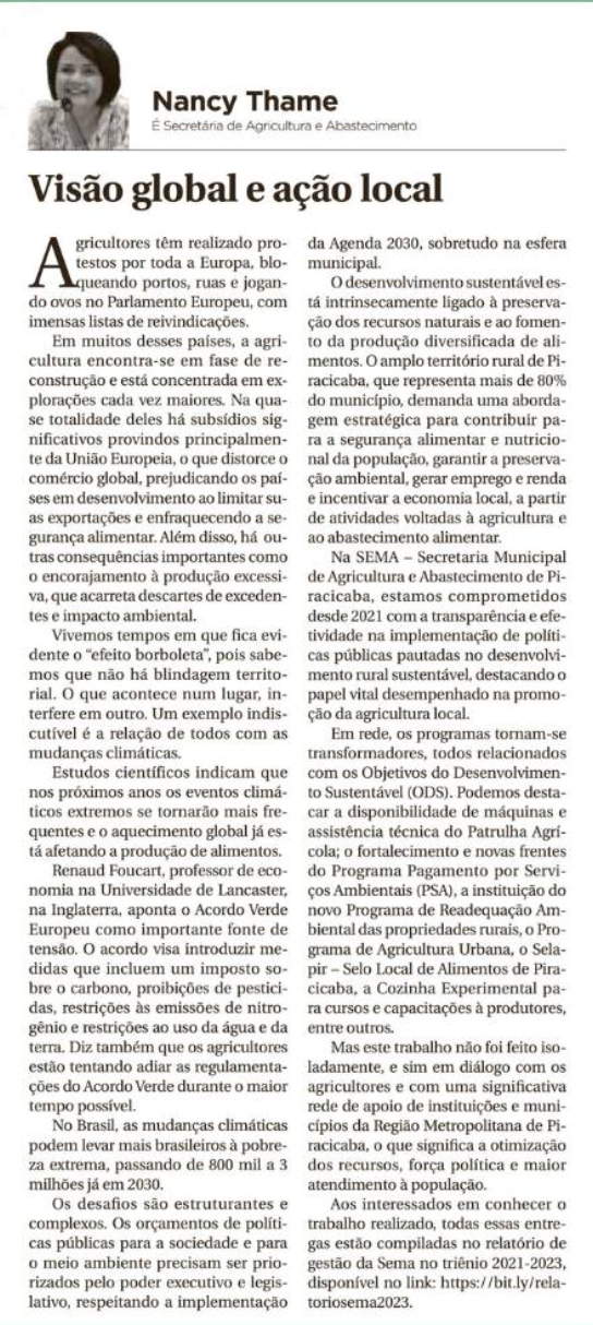 Visão global e ação local